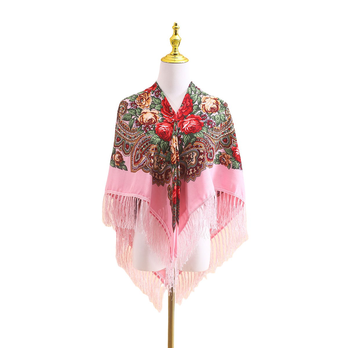 Go Ethnic Fashion - 110cm Rosyjska etniczna chusta dla kobiet,