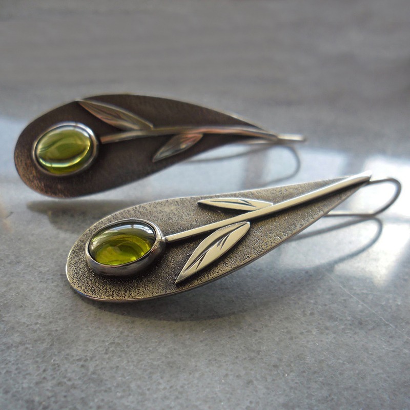 Vintage Plant Leaf Olive Green – Ethnic Fashion India recenzja i cena