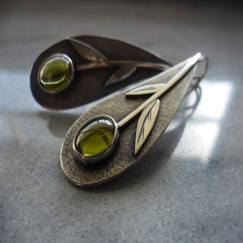 Vintage Plant Leaf Olive Green – Ethnic Fashion India recenzja i cena